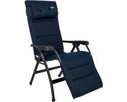 Ergonomische Relaxstoel - Luxe Ligstoel - Ontspannen Buiten - Traploos Verstelbaar - 77x71x121 cm - Blauw