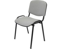 Ergonomische Stoel - Stapelstoel Multifunctioneel - Wachtkamer Inrichten - Stapelbaar Met Gewatteerde Zitting - 81 cm Hoog - Grijs