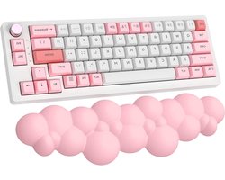 Ergonomische toetsenbord polssteun kussen pad in wolkvorm - roze met antislip rubberen basis
