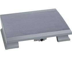 Ergonomische verwarmbare antislip voetensteun 45 x 39 cm - in hoogte verstelbaar voor thuiskantoor en kantoor - comfort op de werkplek - GS-markering - grijs