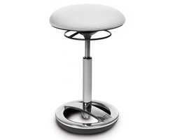 Ergonomische werkkruk B-OB (extra hoog), wit