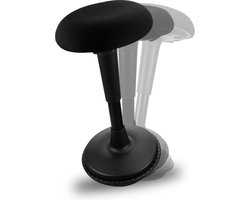 Ergonomische Wiebelkruk – Hoogte 65-85 cm voor Zit Sta Bureau– Bureaukruk – Kruk – Balanskruk – In hoogte verstelbaar – ∅33cm – Zwart