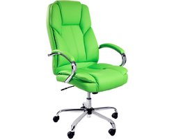 Ergonomische XXL Bureaustoel Groen Synthetisch Leer - Extra Stevige Directiestoel tot 215 kg