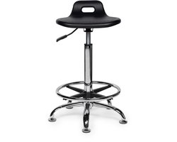 Ergonomische Zit Sta Kruk - Hoog, Met voetring