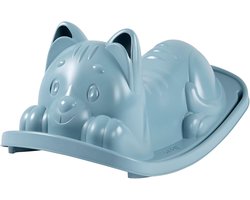 Ergonomische Zittende Blauwe Kat Schommelstoel - Van Gerecycled Materiaal - Voor Kinderen Vanaf 18 Maanden
