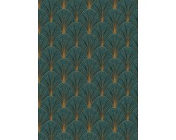 Erismann Vinylbehang 10451-19 - Elle 4 - Art Deco Groen - 53cm x 10.05m