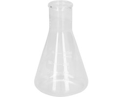 Erlenmeyer Fles - Laboratorium Glaswerk - Scheikunde Keuken - Smalle Opening Grote Bodem - 250 Ml - Transparant