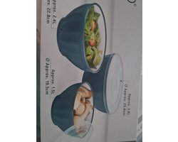 Ernesto Kommenset - 3 Stuks - Met deksel - Blauw