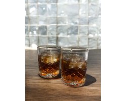 Ernesto Luxe Whiskyglazen - Set van 4 - 300ml - Kristal look - Voor Whisky Cocktails & Meer
