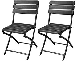 ERRO Klapstoel - Bistrostoel - houtlook - klapstoelen - 2 stuks