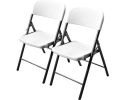 ERRO Klapstoelen - Inklapbare stoelen - Wit - 2 stuks