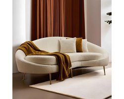 Eses 3-zitsbank | BEUKENHOUT / SPAANPLAAT | Crème - Asir Group - Zitbank - Wit - Polyester