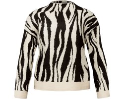 Esmara Dames Trui - Zebra - XS (32/34) - Kenmerk: met boorden - Aangenaam zachte kwaliteit - Casual gesneden - Optimale pasvorm dankzij elastaan