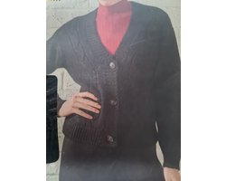 Esmara Gebreid Damesvest - Zwart - M 40/42