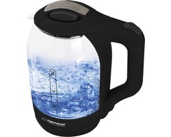 Esperanza Yukon | Glazen Waterkoker | Blauw LED-Verlichting | 1,7 Liter | 1500W | Ingebouwd Maasfilter