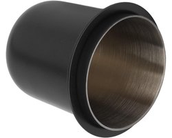 Espresso Koffie Doseerbeker - Handsfree - 150ml - 58mm - Universeel - RVS - Omgekeerde Poederbeker - Portafilter - Zwarte Grijze Kleur - Geschikt voor Koffiezetapparaat