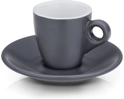 Espresso Kop en Schotel Set, Grijs - Kela | Mattia