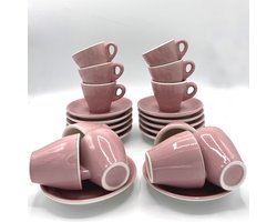 Espressokopjes set van 12 stuks roze