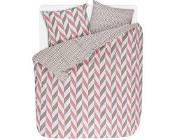 Esprit Criss Cross - Dekbedovertrek - Tweepersoons - 200x200/220 cm + 2 kussenslopen 60x70 cm - Pink