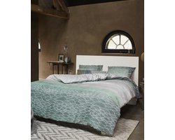 ESPRIT Evan Dekbedovertrek - 150x210 + 50x60 cm - Green