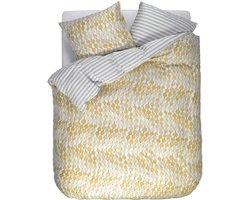 Esprit Krisa - Dekbedovertrek - Lits-jumeaux - 240x200/220 cm + 2 kussenslopen 60x70 cm - Mustard