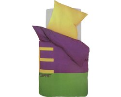 ESPRIT Logo Dekbedovertrek - Eenpersoons - 140x200/220 cm - Paars