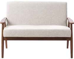 ESRUM - Tweezitsbank - Grjis/Donkerbruin - Polyester