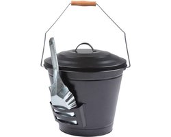 Esschert Design -  Asemmer met schep - Haardvuur accessoires - Staal - Zwart