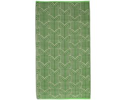 Esschert Design balkontapijt art deco groen buitenkleed waterdoorlatend.