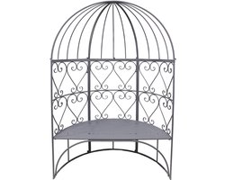 Esschert Design Belle Époque half paviljoen + bank B 124,5 X D 62 X H 185,5 Ijzer