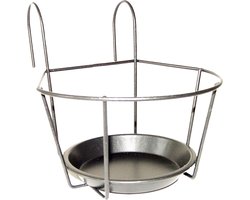 Esschert Design Bloempot - metaal - balkon hanger potten - 18 cm - Tuin/balkon decoraties