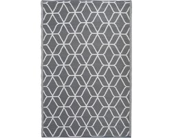 Esschert - Design - Buitenkleed - 180x121 - cm - grijs - en - wit - OC25