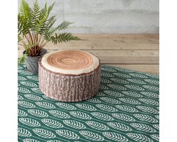 Esschert Design Buitenkleed Bladeren 150 x 242 cm – Omkeerbaar Tuinkleed – Waterdoorlatend Balkon & Terras Kleed