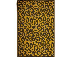 Esschert Design Buitenkleed Luipaard 150 x 242 cm – Omkeerbaar Tuinkleed – Waterdoorlatend Balkon & Terras Kleed