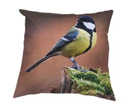 Esschert Design buitenkussen S koolmeesmotief 40 x 40 cm polyester