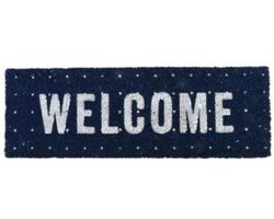 Esschert Design Deurmat 25,5 X 75,5 Cm Kokosvezel/pvc Blauw