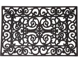 Esschert Design Deurmat - klassiek patroon - 70 x 40 cm - rubber - schoonloopmat