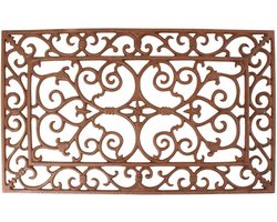 Esschert Design Deurmat - rechthoekig - gietijzer - Victoriaans patroon - 60 x 34 cm