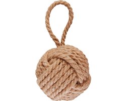 Esschert design deurstopper knoop - 1.7 kilo - bruin - jute - 14 x 14 cm