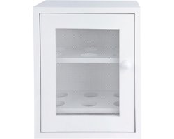Esschert Design Eierkastje 16,7 X 21,7 X 26,3 Cm Hout/staal Wit