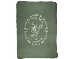Esschert Design Fleeceplaid olijfgroen tuin 130x180 cm