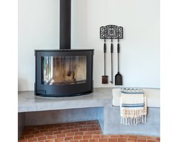 Esschert Design - Hangende Tuinhaardset - Haardvuur accessoires - Gietijzer - Zwart