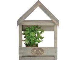 Esschert Design Houten Bloempothouder 12.3x39.1x28.9 cm Grijs