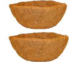 Esschert Design Inlegvel - 2x stuks - kokos - voor hangmand - ca. 40 cm - kokosinleggers