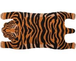 Esschert Design Kokosdeurmat Tijger - antislip rug - 76 x 39 cm - schoonloopmat