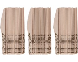Esschert Design Messen - hout - 100x - kruidenopdruk - 16 cm - BBQ/Verjaardag/Camping/Party