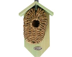 Esschert Design Nestbuidel Zeegras Vogelhuisje - 15,3 x 11 x 26,3 cm - Ø 32 mm