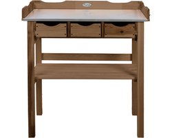 Esschert - Design - Oppottafel - met - lades - bruin