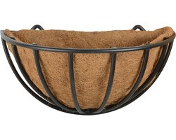 Esschert Design Plantenmand - hangend - metaal - 35 x 20 cm - hanging basket / ruif