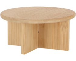 Esschert Design plantentafeltje - van bamboe hout - afmeting: D18 cm x H8.5 cm